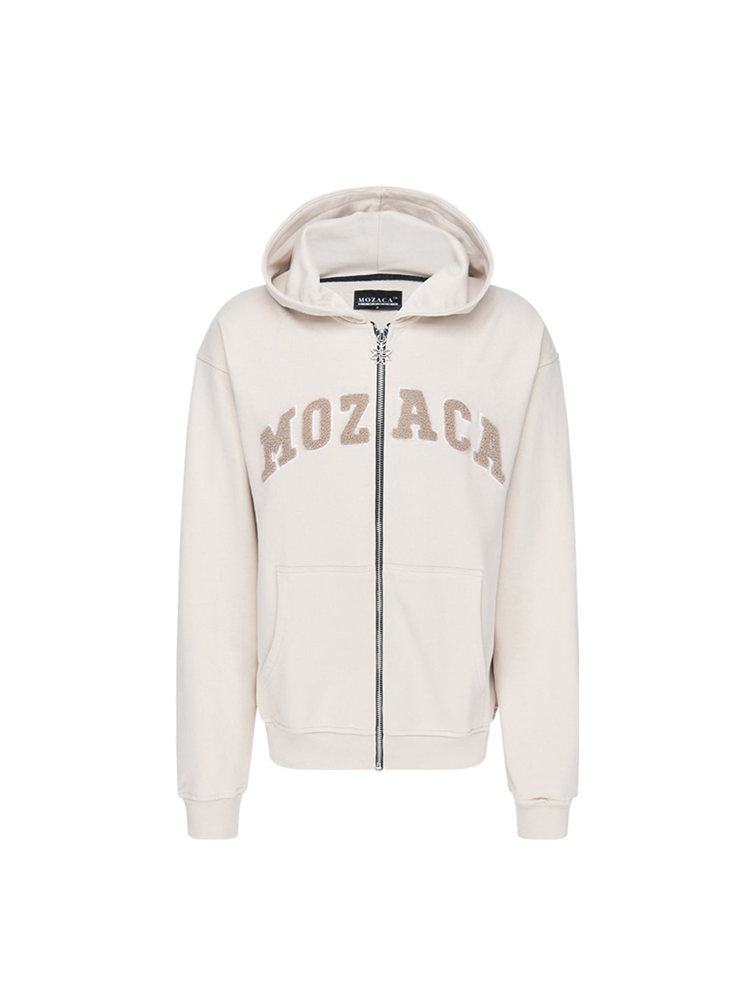 College Zip Hoodie Cream