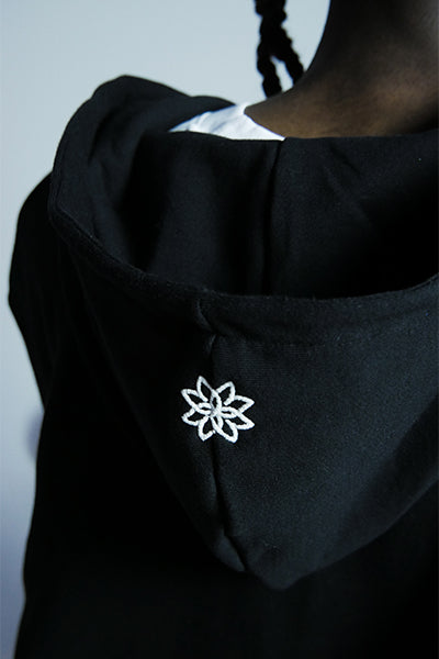 College Zip Hoodie Noir