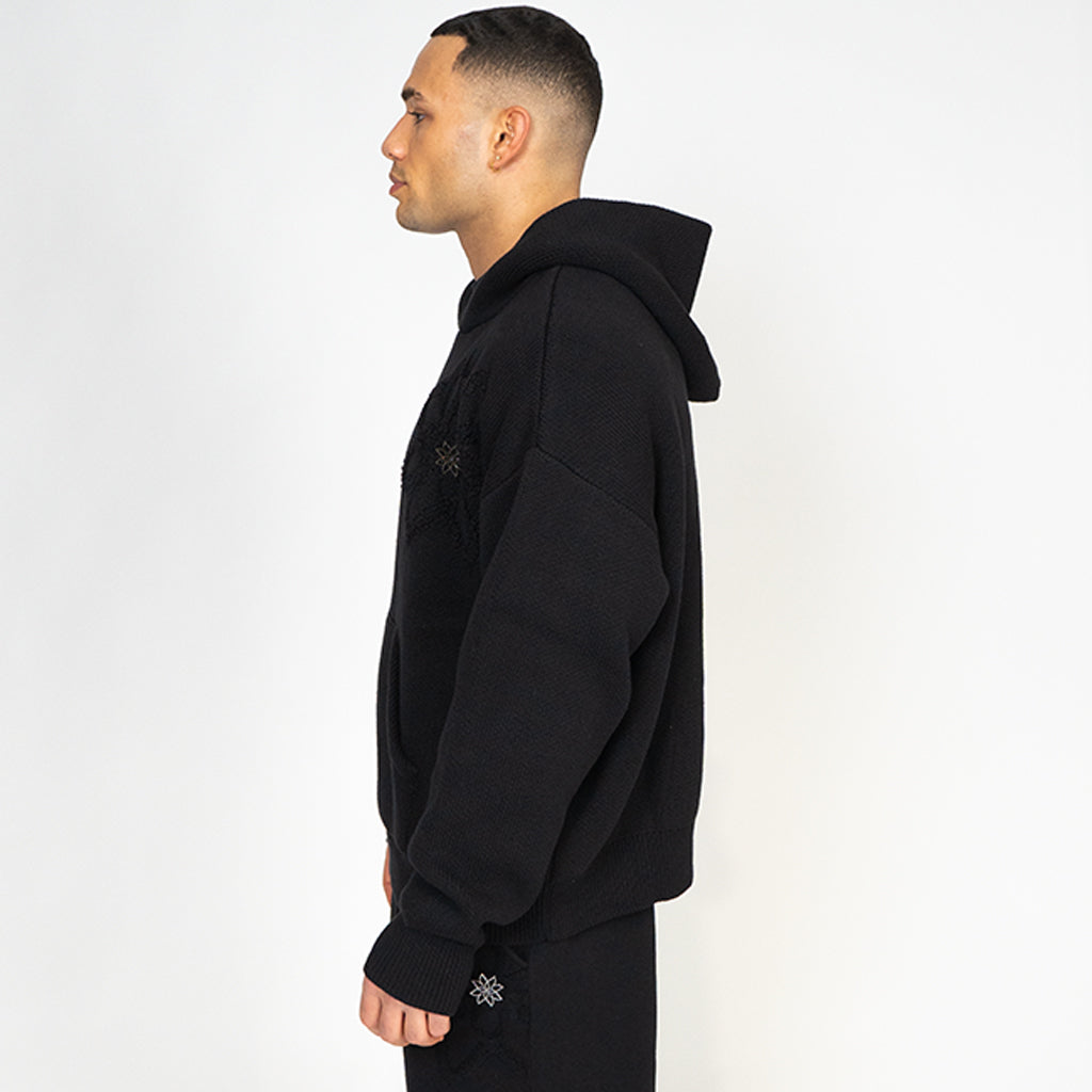 Knit Hoodie Noir