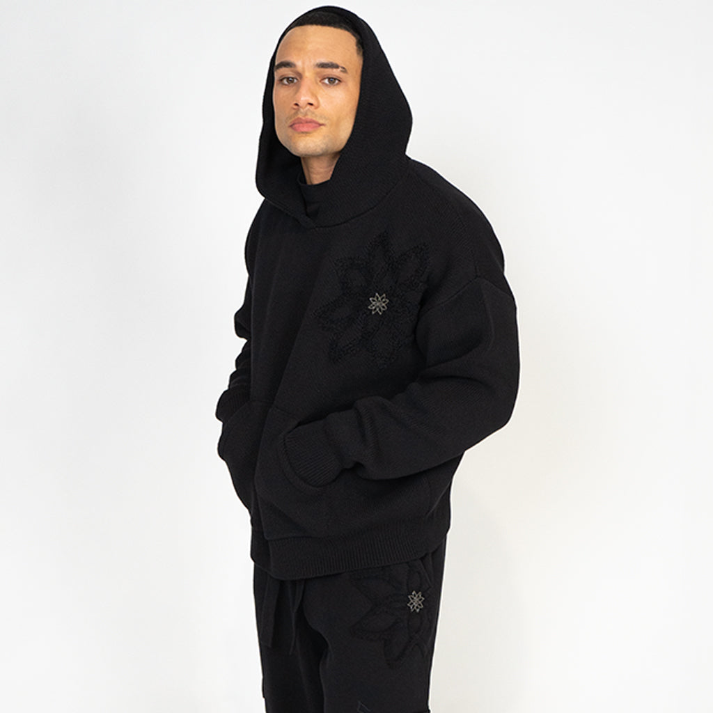 Knit Hoodie Noir