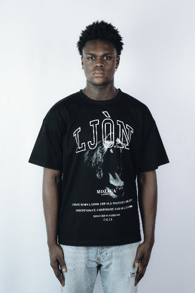 Lion Digital T-Shirt Noir